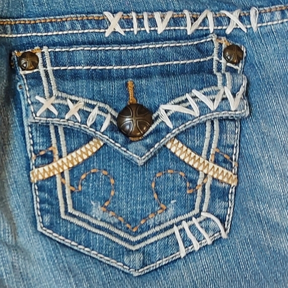 Washed Vintage Blue Jeans,Low Rise,GUC - Picture 5 of 5